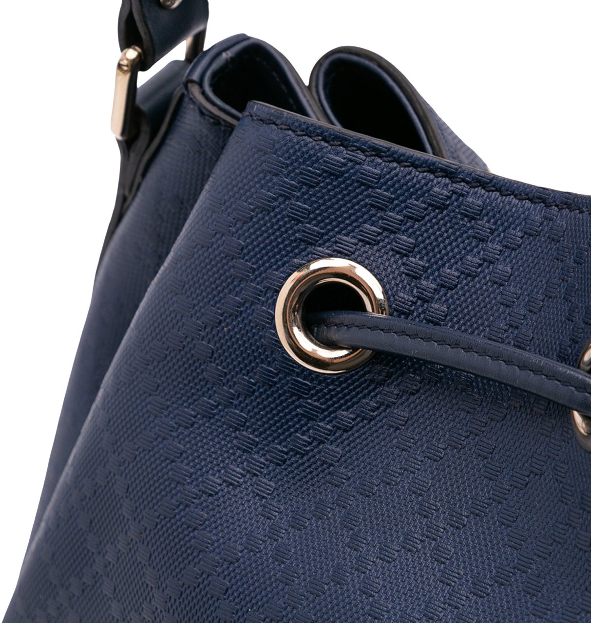 Gucci Medium Calfskin Bright Diamante Bucket Blauw