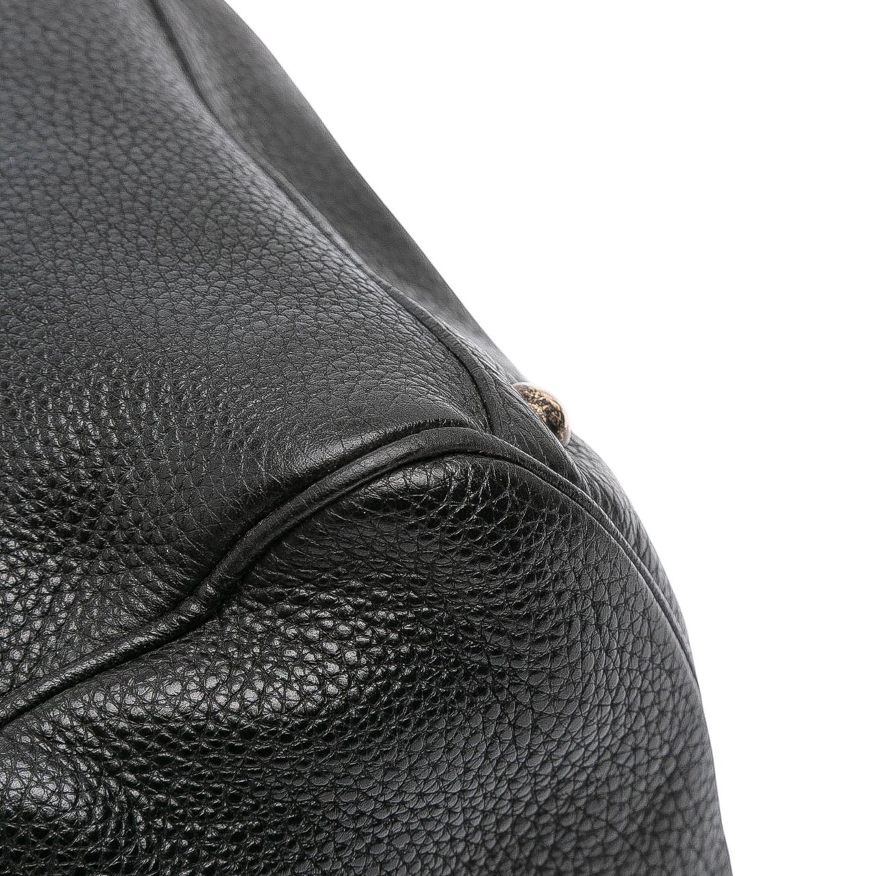 Gucci Medium Calfskin Bamboo Shopper Satchel Zwart
