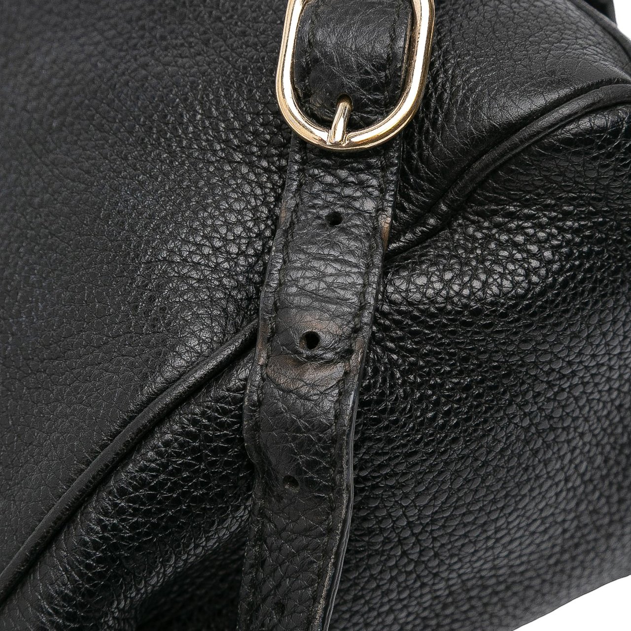 Gucci Medium Calfskin Bamboo Shopper Satchel Zwart