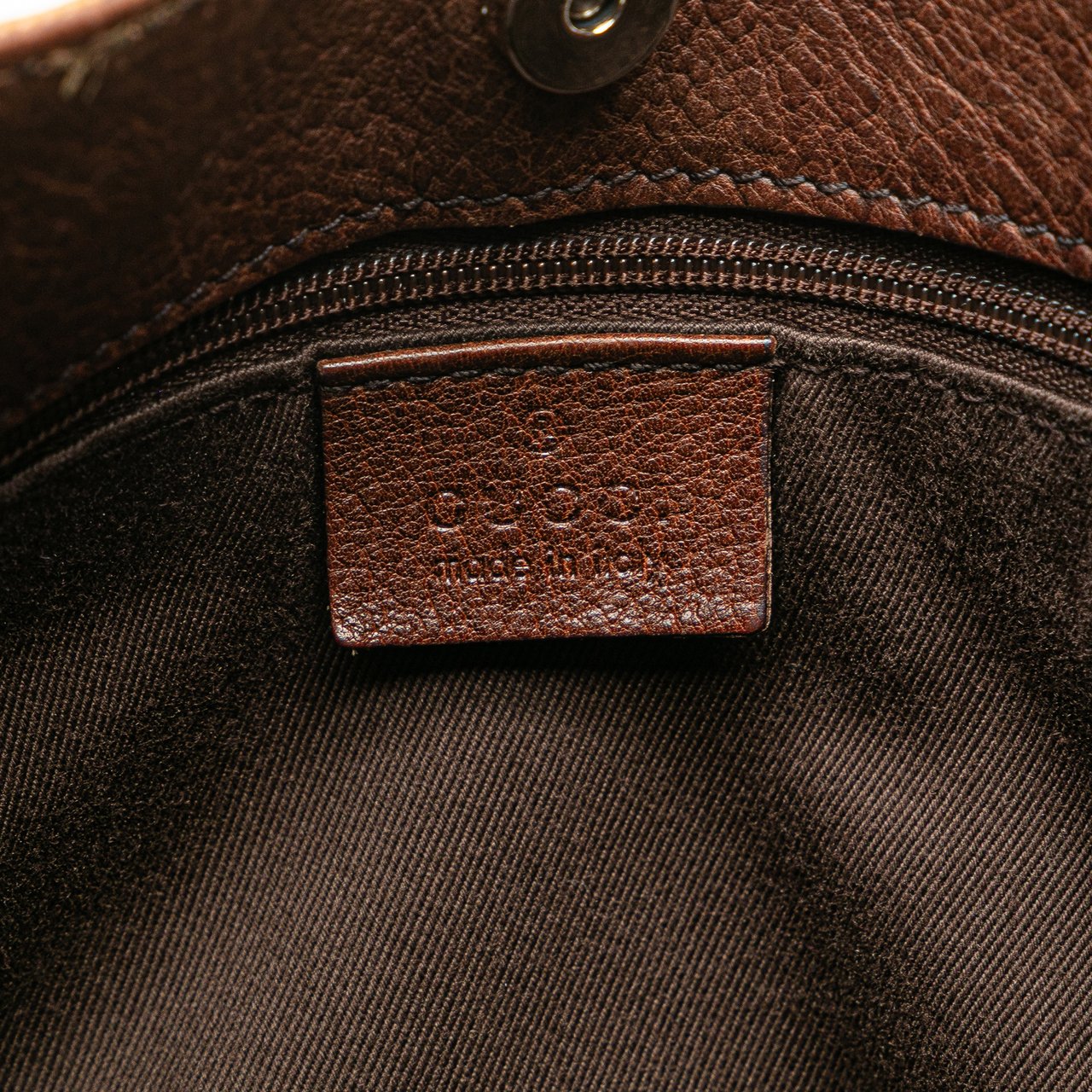 Gucci GG Denim Horsebit Shoulder Bag Bruin