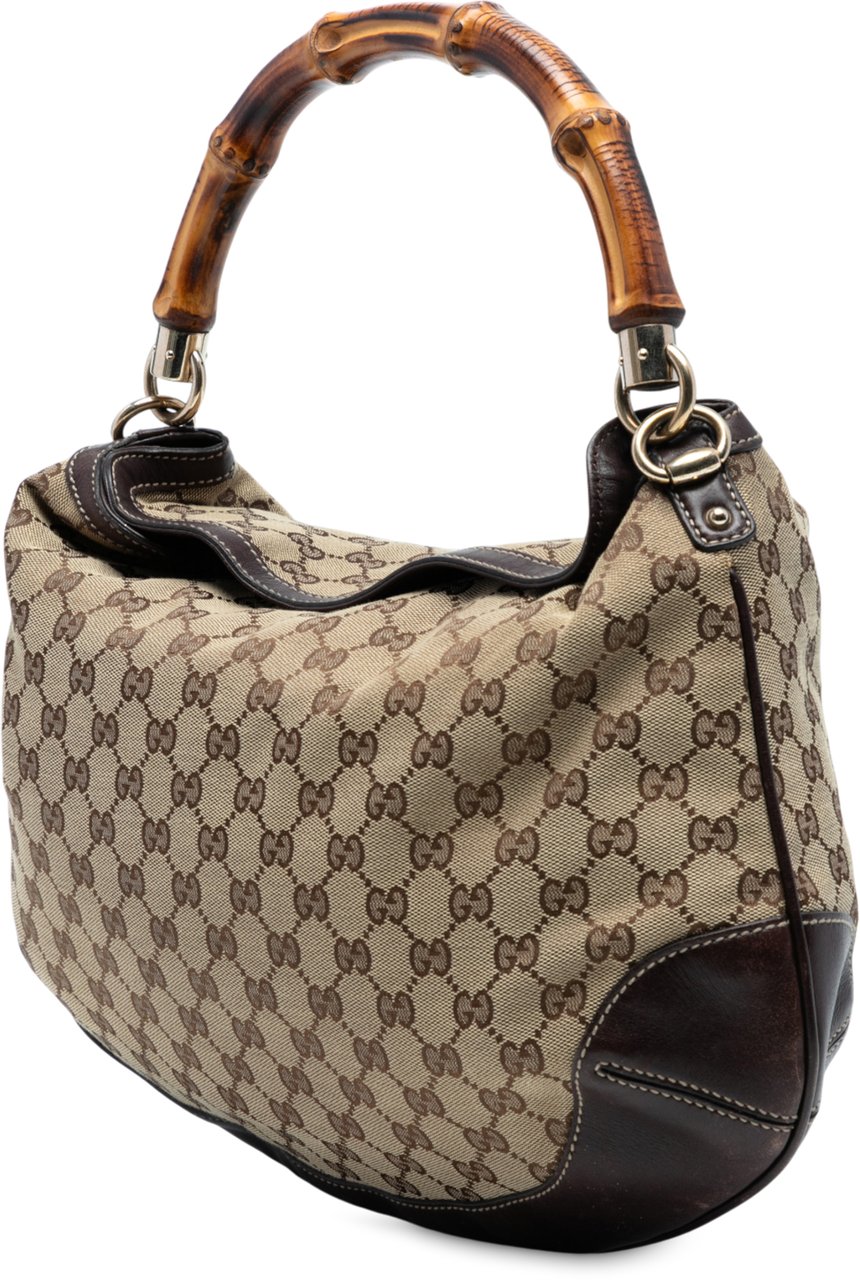 Gucci GG Canvas Peggy Satchel Bruin