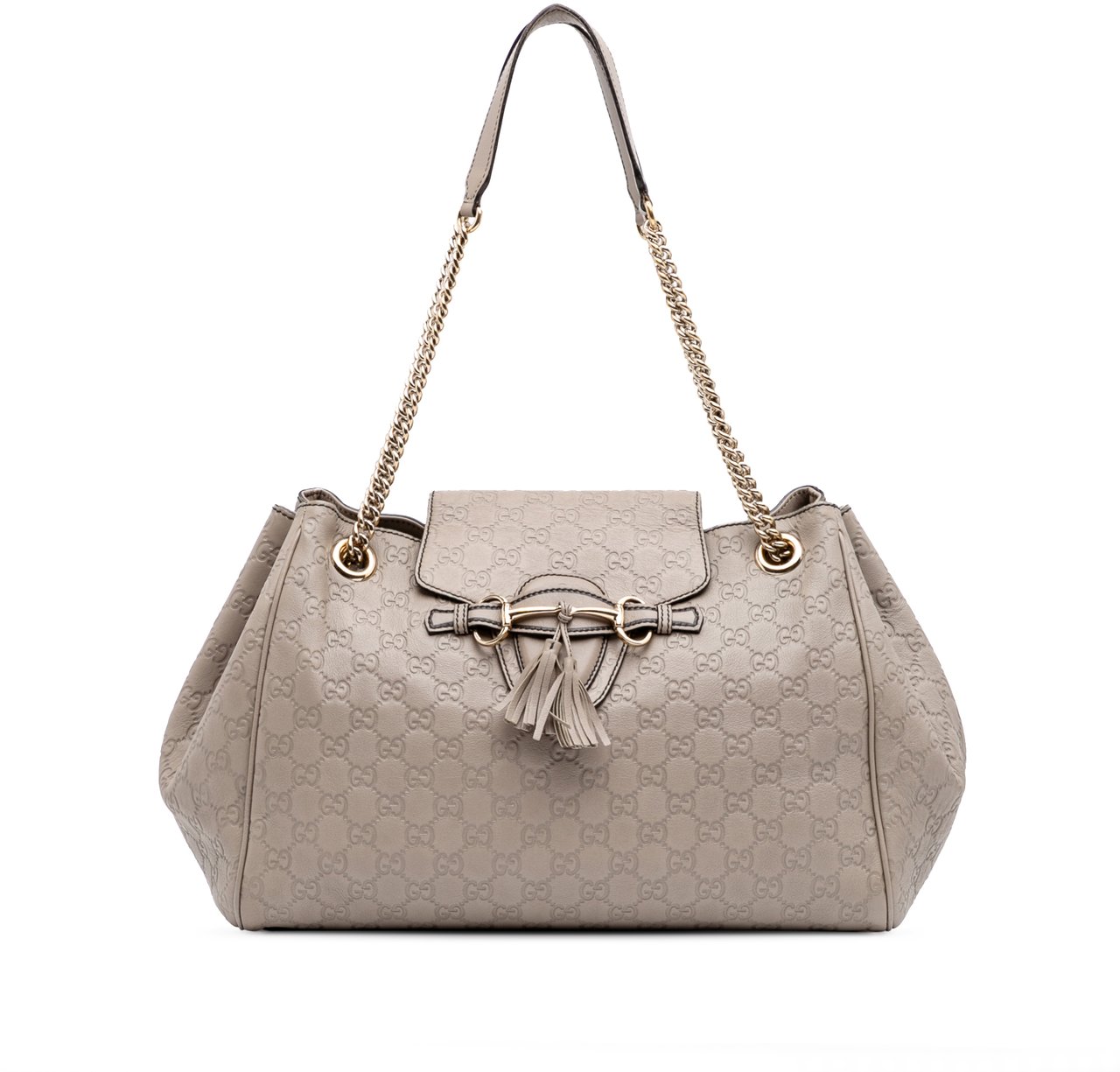Gucci Large Guccissima Emily Chain Shoulder Bag Grijs