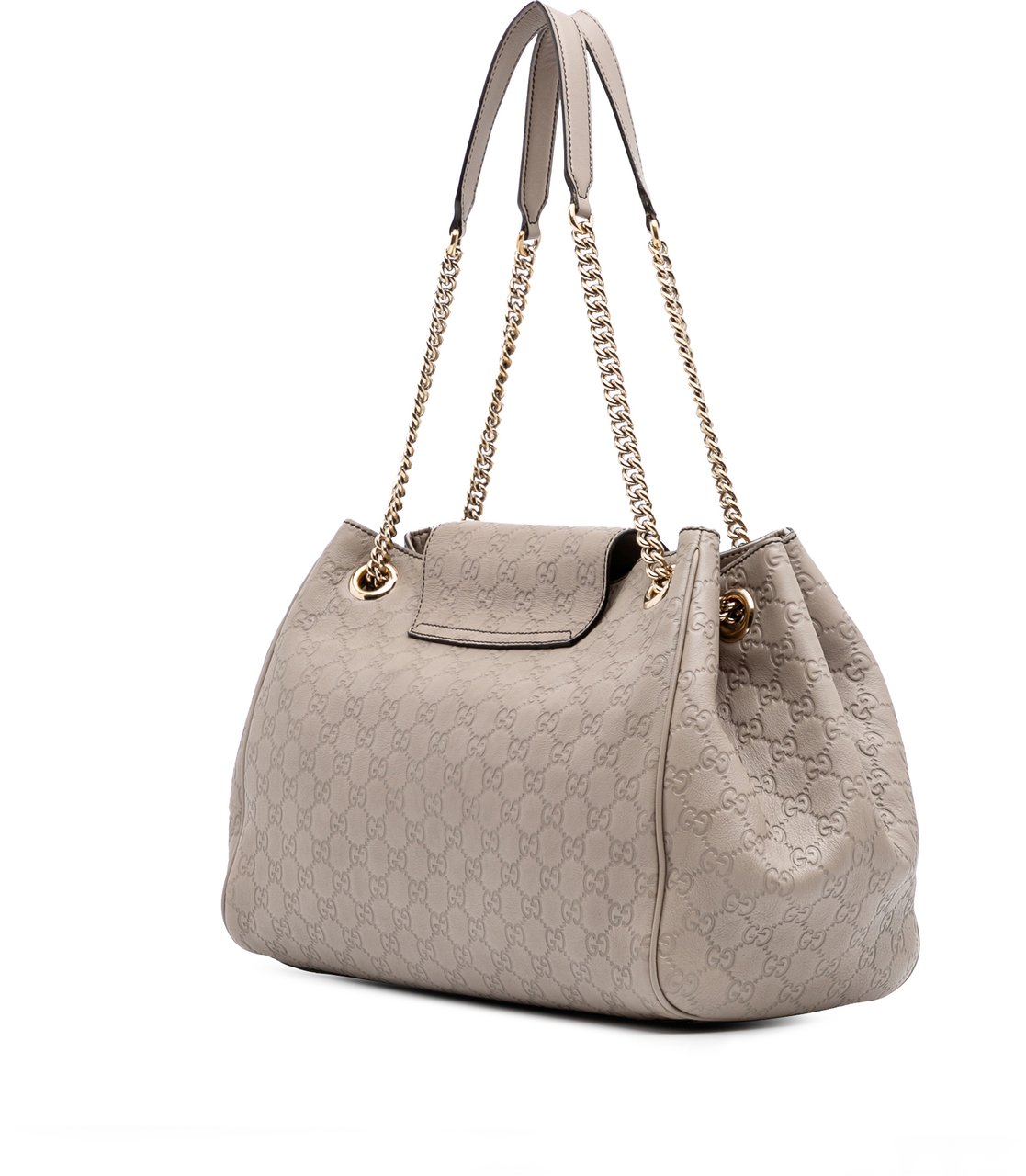 Gucci Large Guccissima Emily Chain Shoulder Bag Grijs