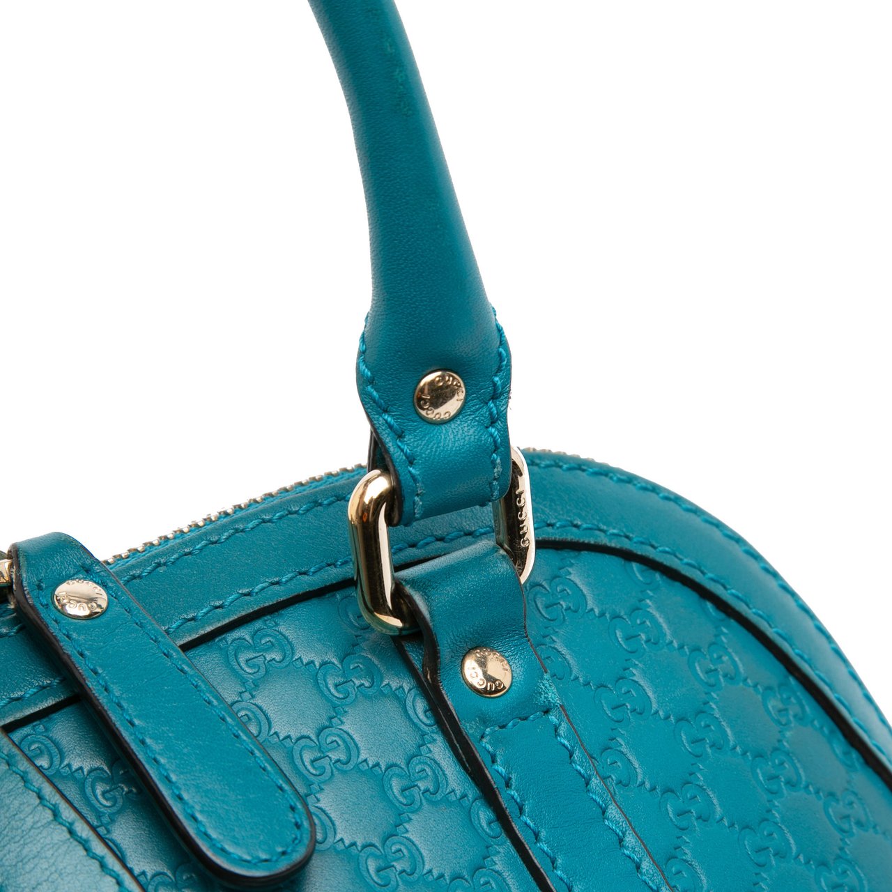Gucci Mini Microguccissima Dome Satchel Blauw