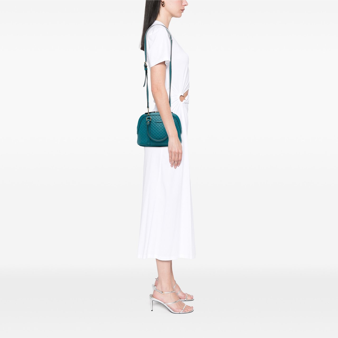 Gucci Mini Microguccissima Dome Satchel Blauw