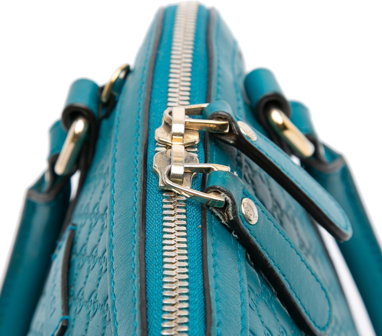 Gucci Mini Microguccissima Dome Satchel Blauw