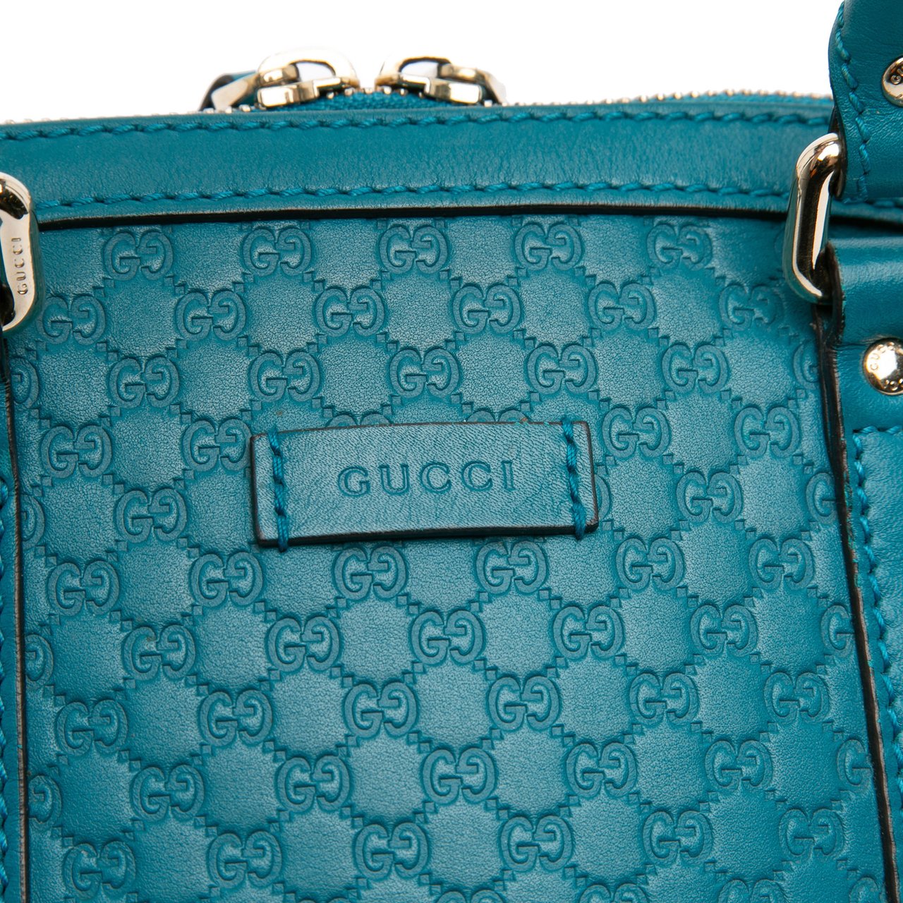 Gucci Mini Microguccissima Dome Satchel Blauw