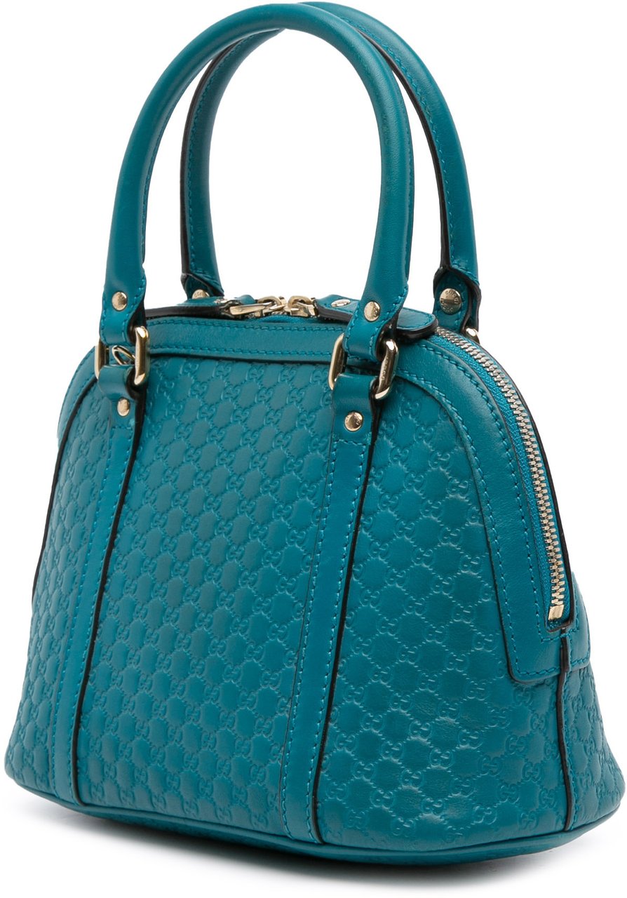 Gucci Mini Microguccissima Dome Satchel Blauw