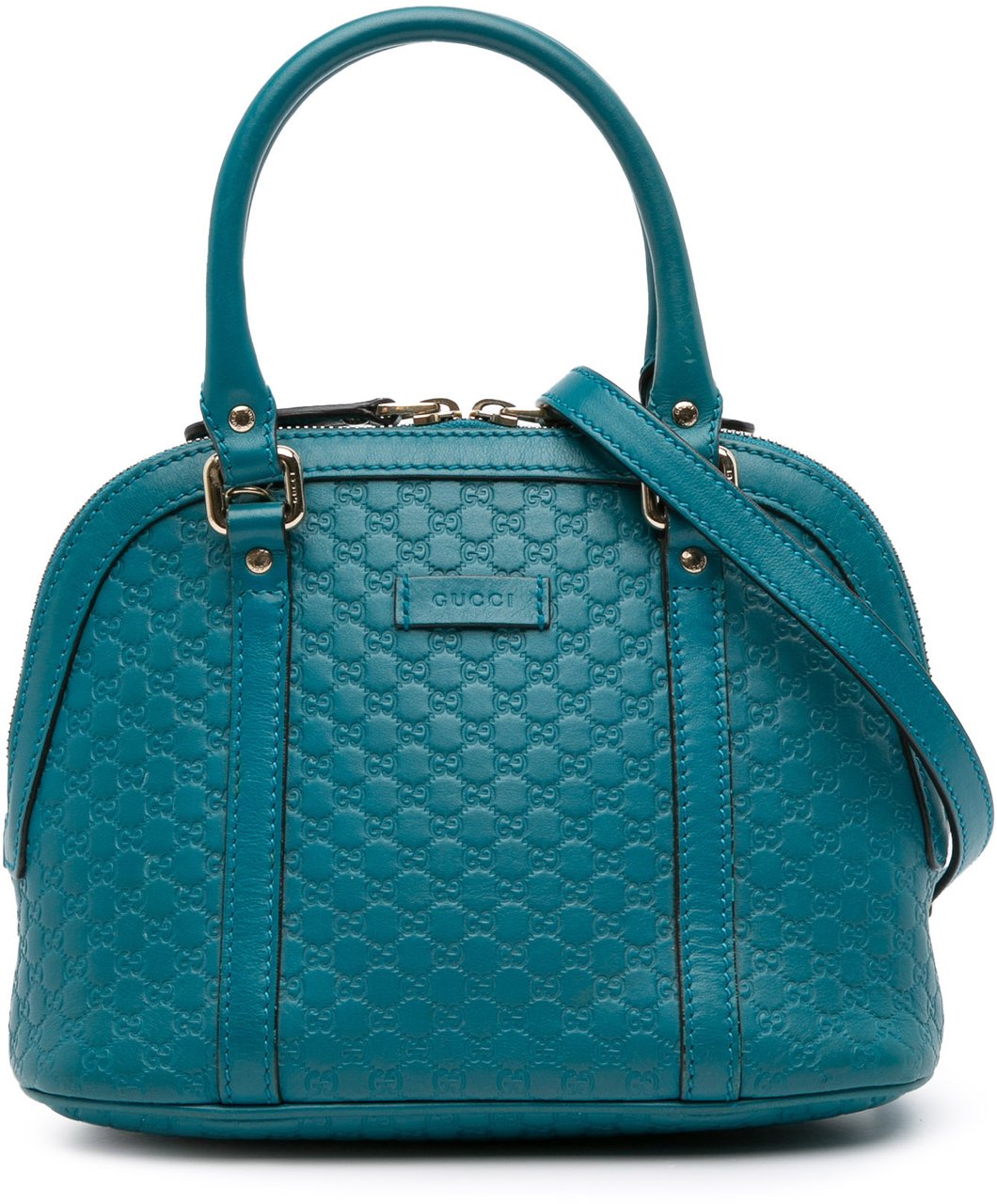 Gucci Mini Microguccissima Dome Satchel Blauw