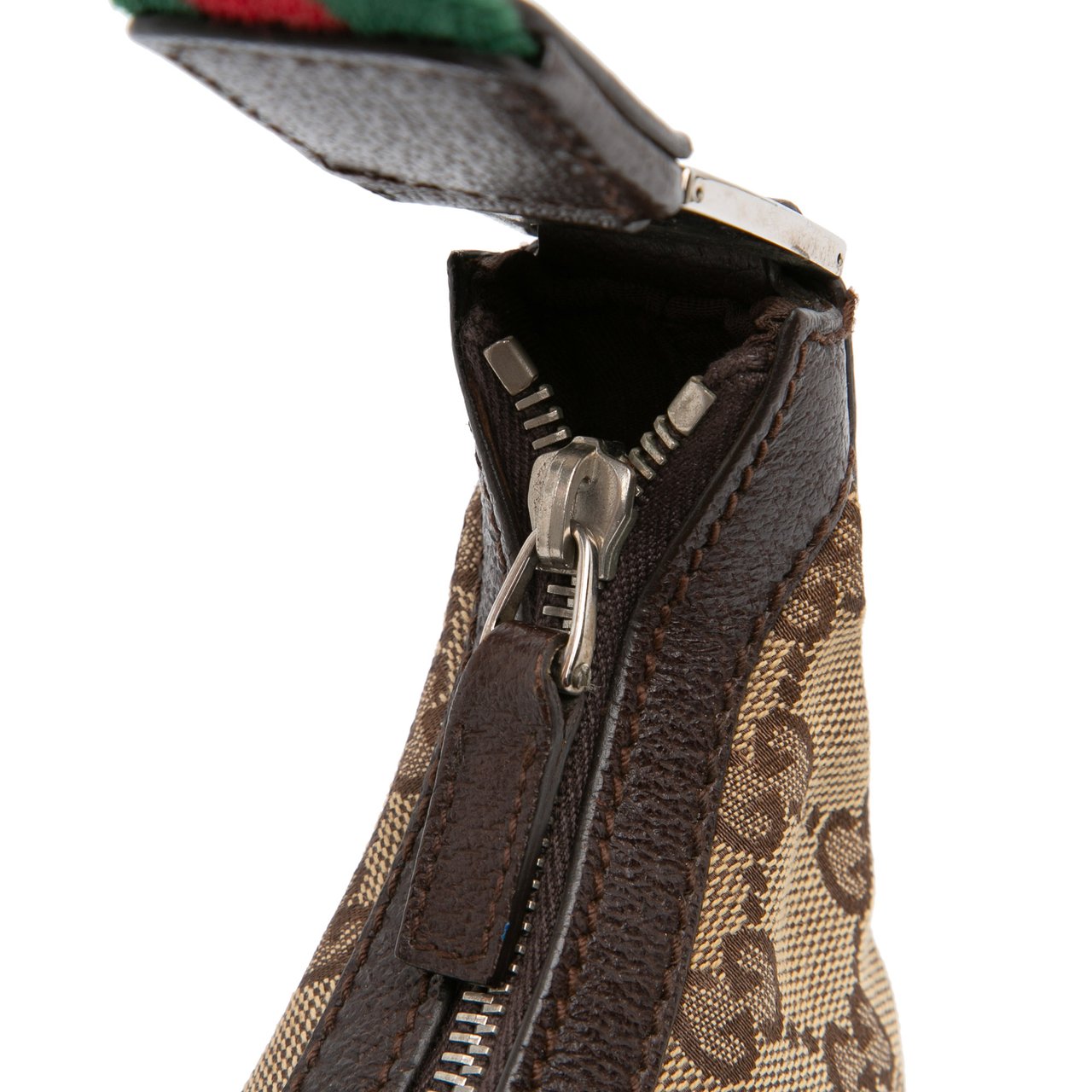 Gucci Small GG Canvas Web Pop Shoulder Bag Bruin