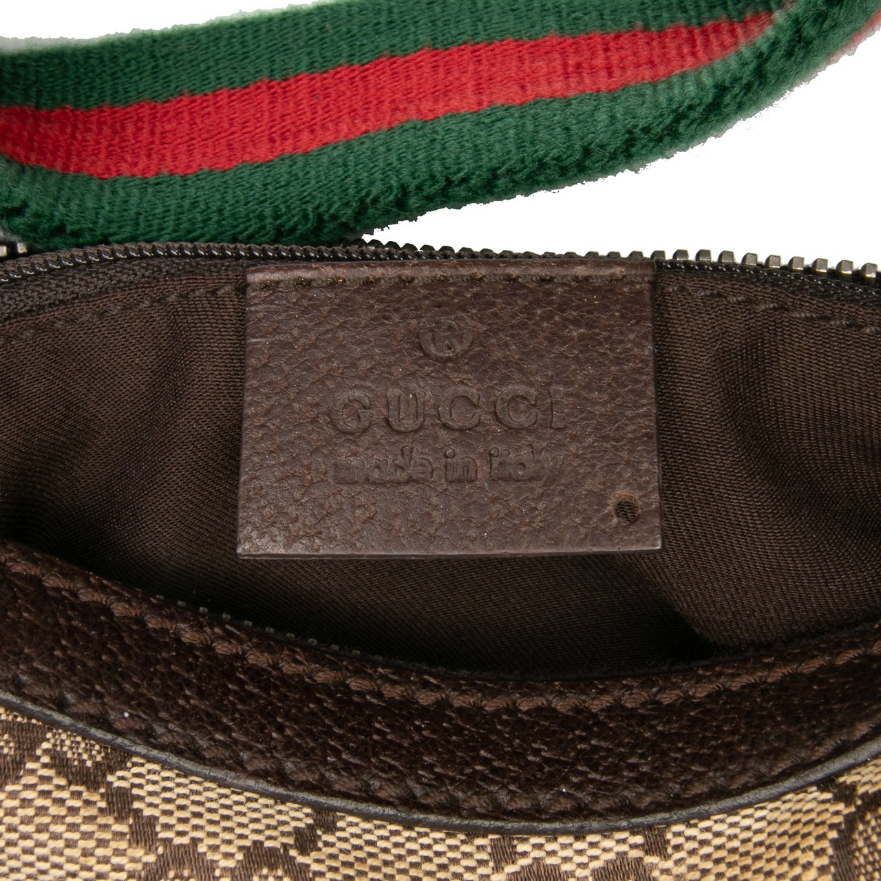 Gucci Small GG Canvas Web Pop Shoulder Bag Bruin