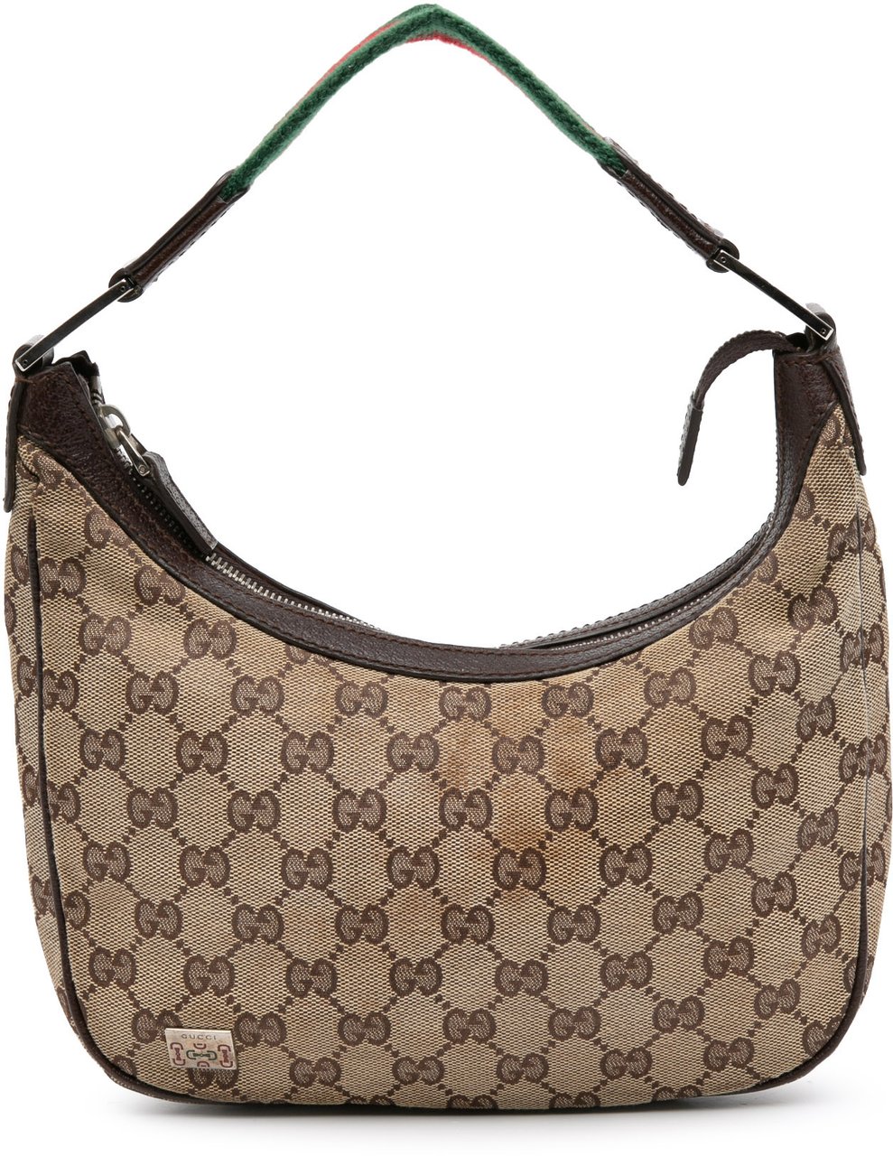 Gucci Small GG Canvas Web Pop Shoulder Bag Bruin