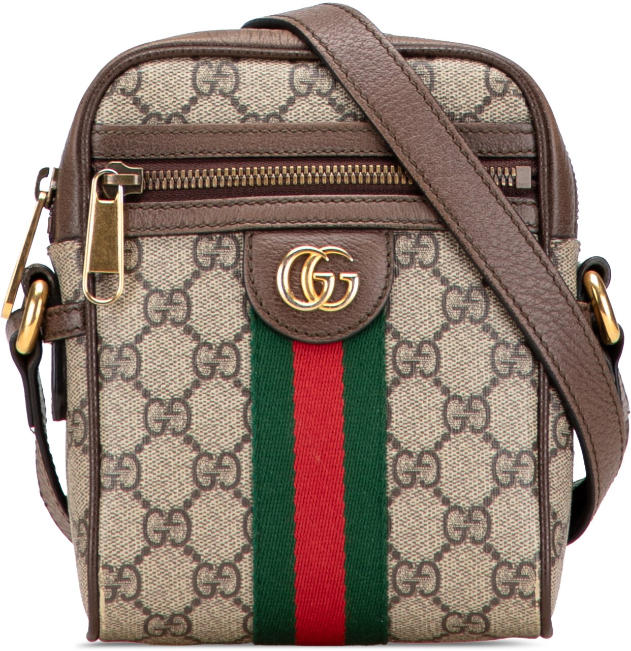 Gucci Mini GG Supreme Ophidia Crossbody Bruin