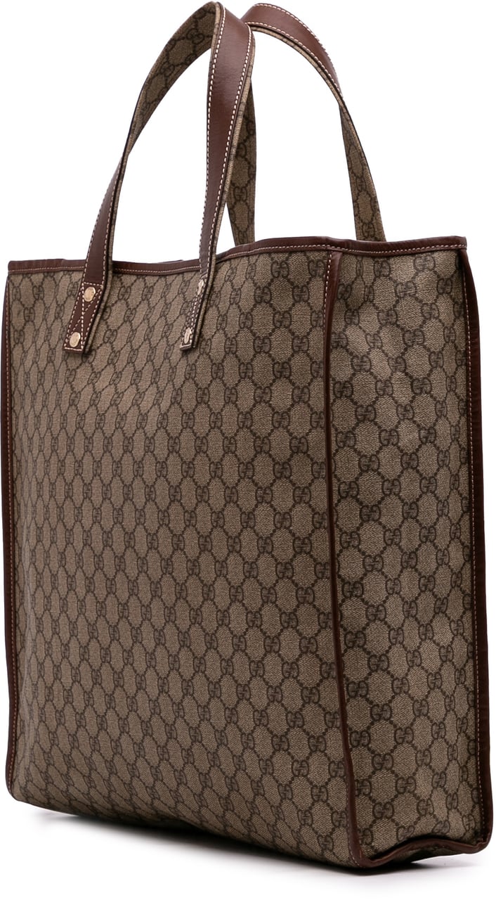 Gucci Large GG Supreme Web Loop Tote Bruin