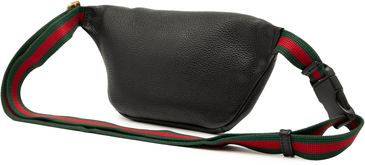 Gucci Small Grained Calfskin Logo Belt Bag Zwart
