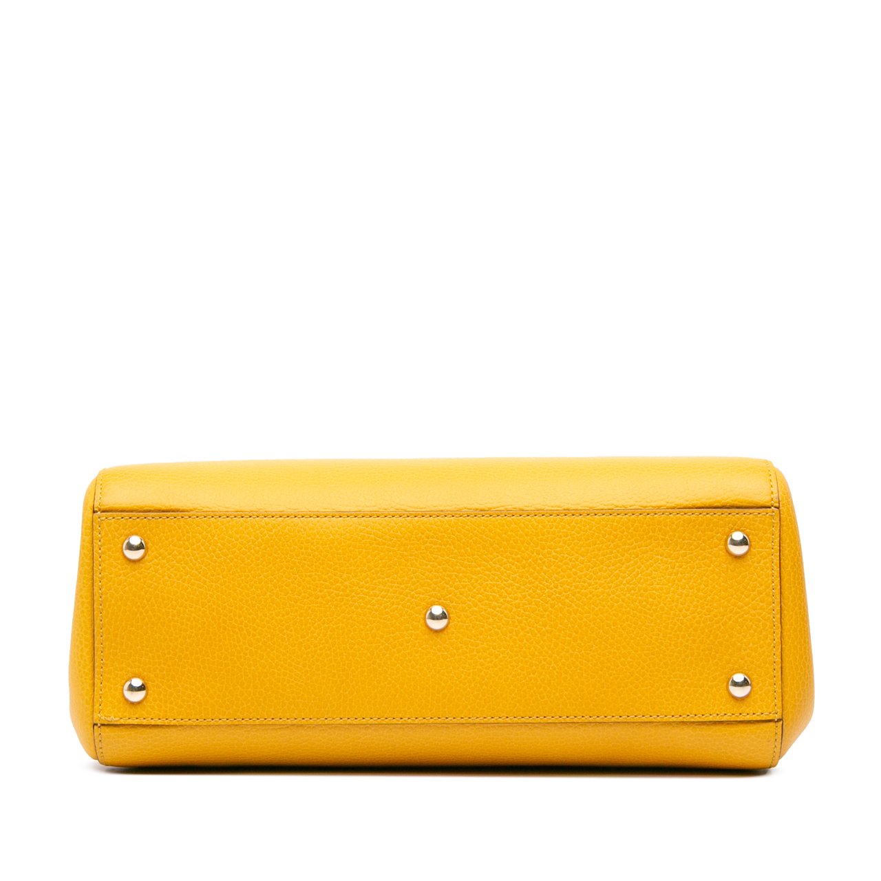 Gucci Calfskin Swing Top Handle Satchel Geel