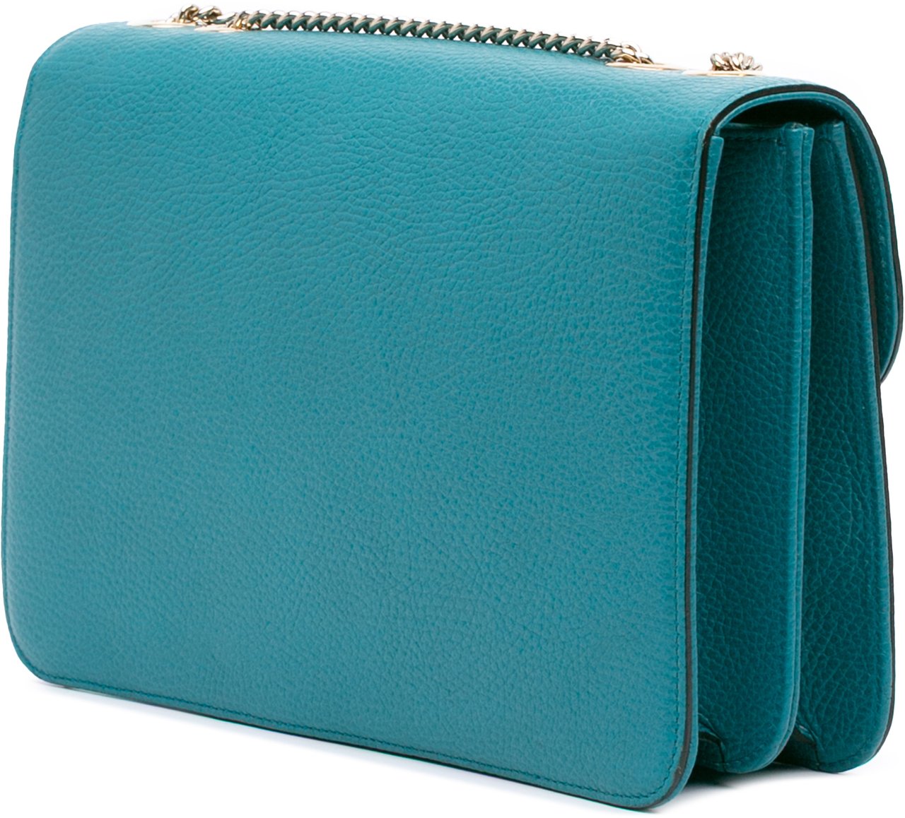 Gucci Medium Dollar Calfskin Interlocking G Crossbody Blauw