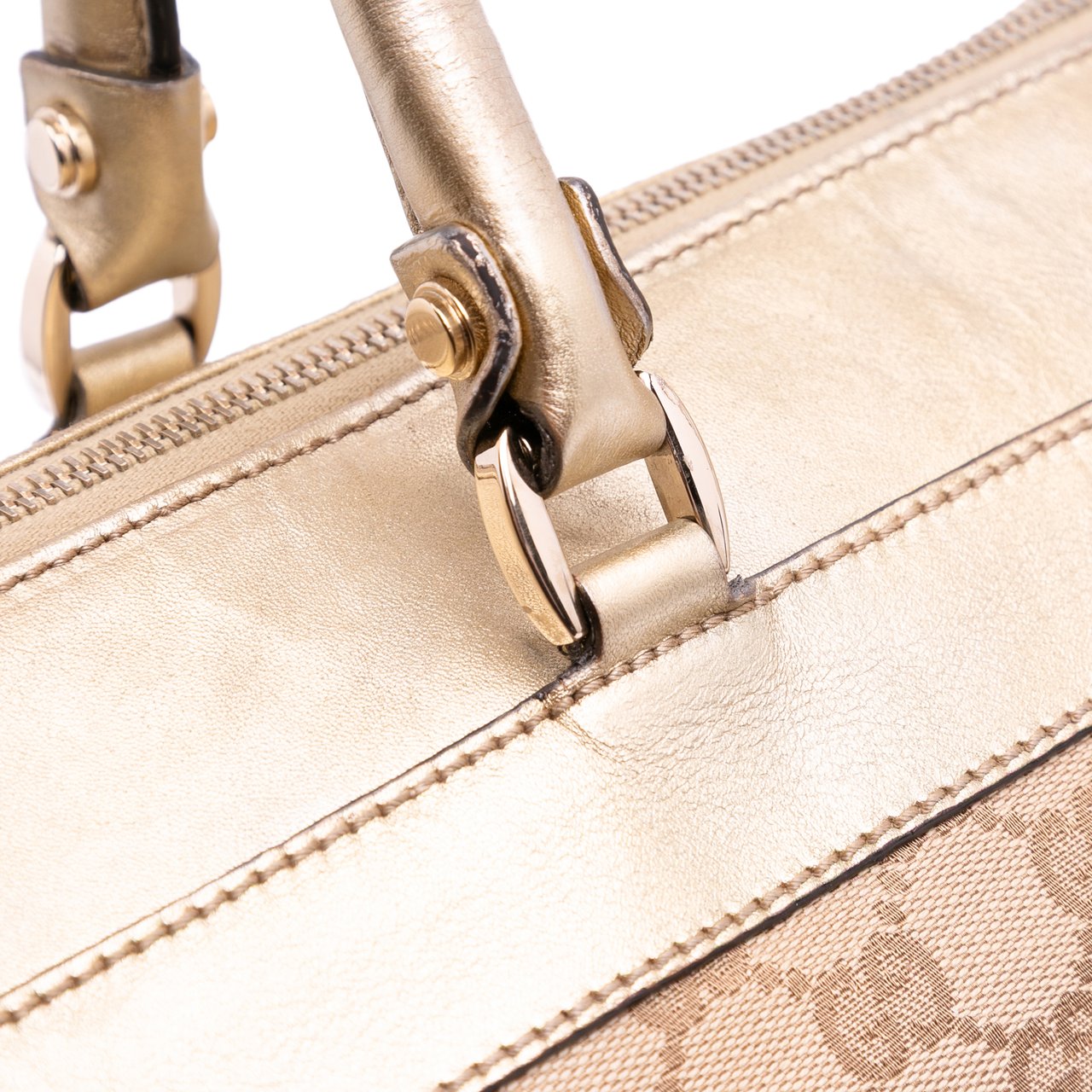 Gucci Large GG Canvas Abbey D Ring Tote Bruin