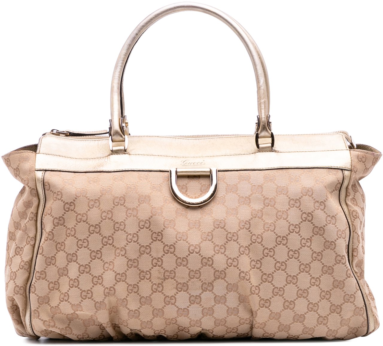 Gucci Large GG Canvas Abbey D Ring Tote Bruin