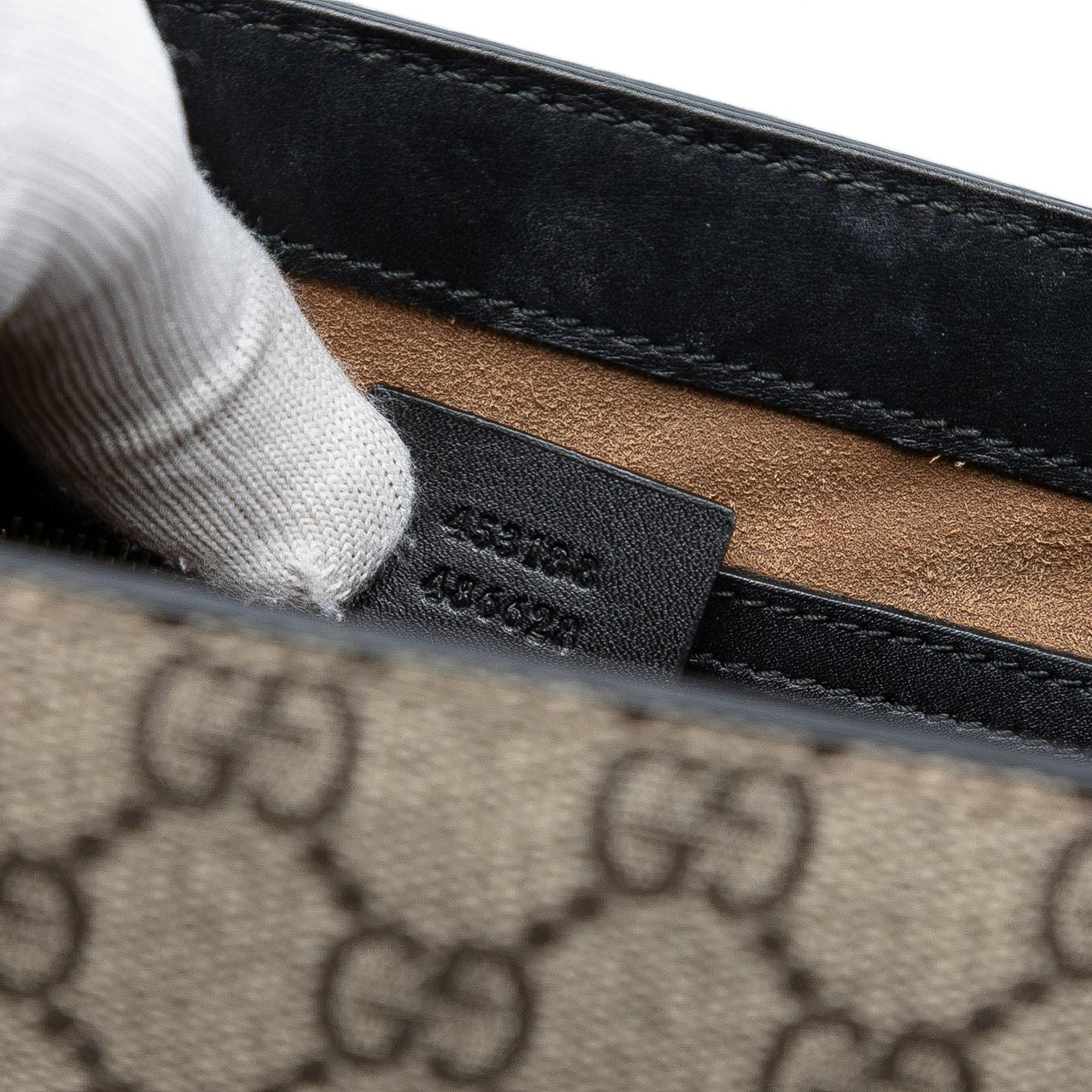 Gucci Small GG Supreme Padlock Satchel Bruin