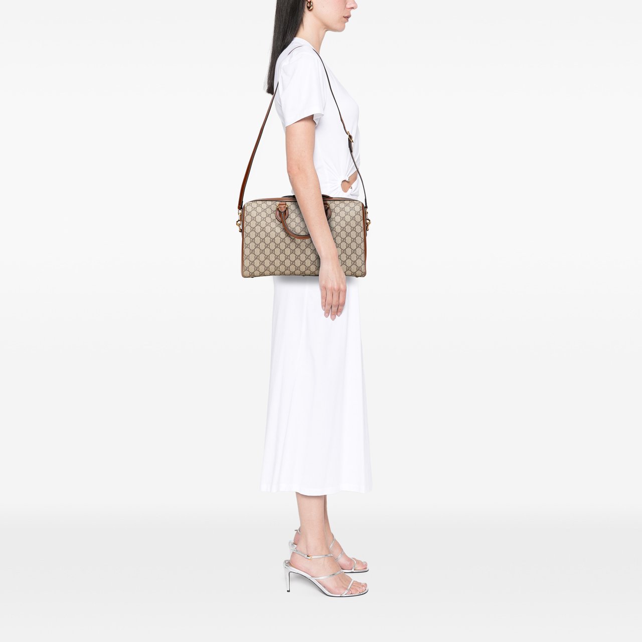 Gucci Medium GG Supreme Satchel Bruin