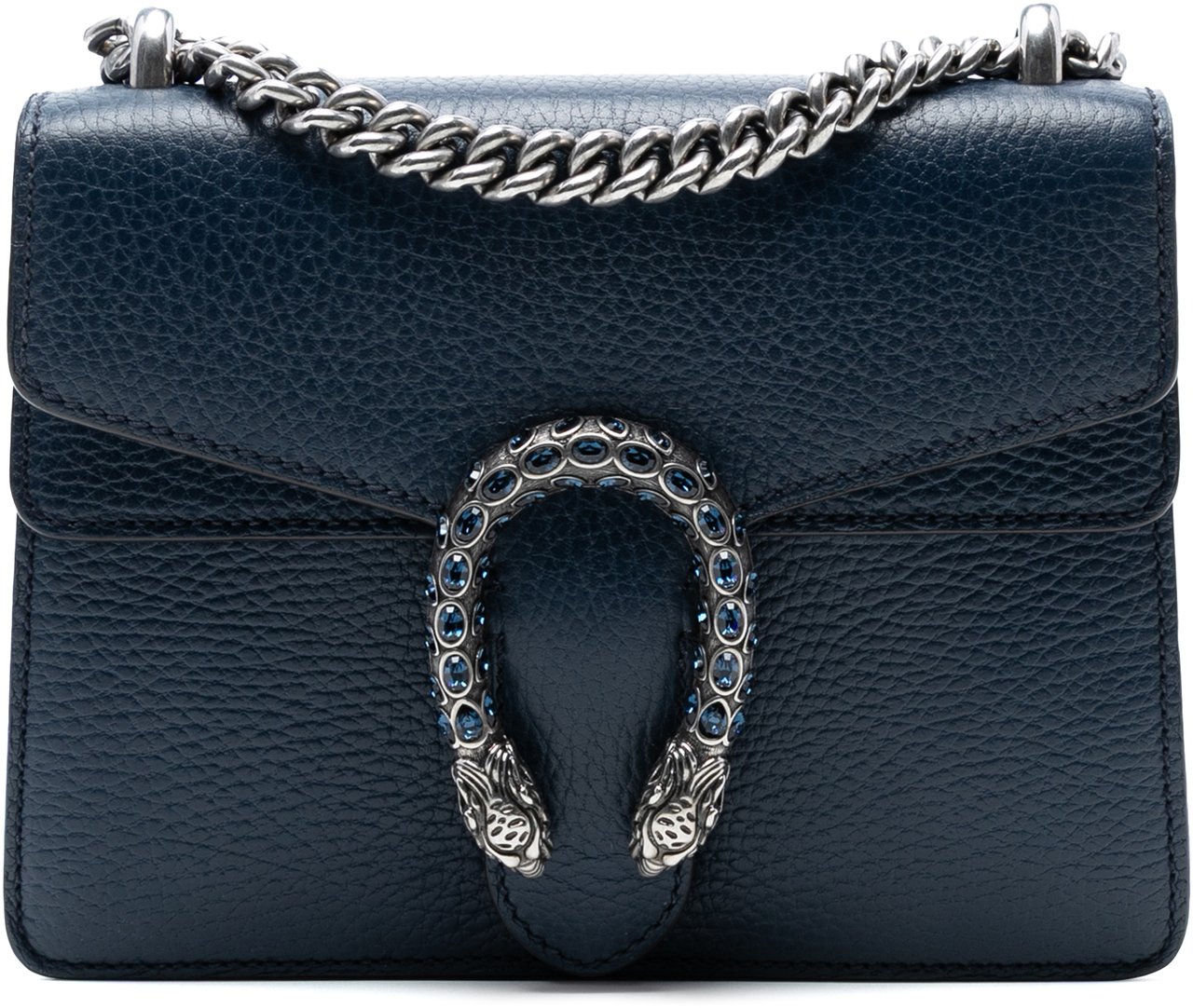 Gucci Small Leather Dionysus Crossbody Blauw