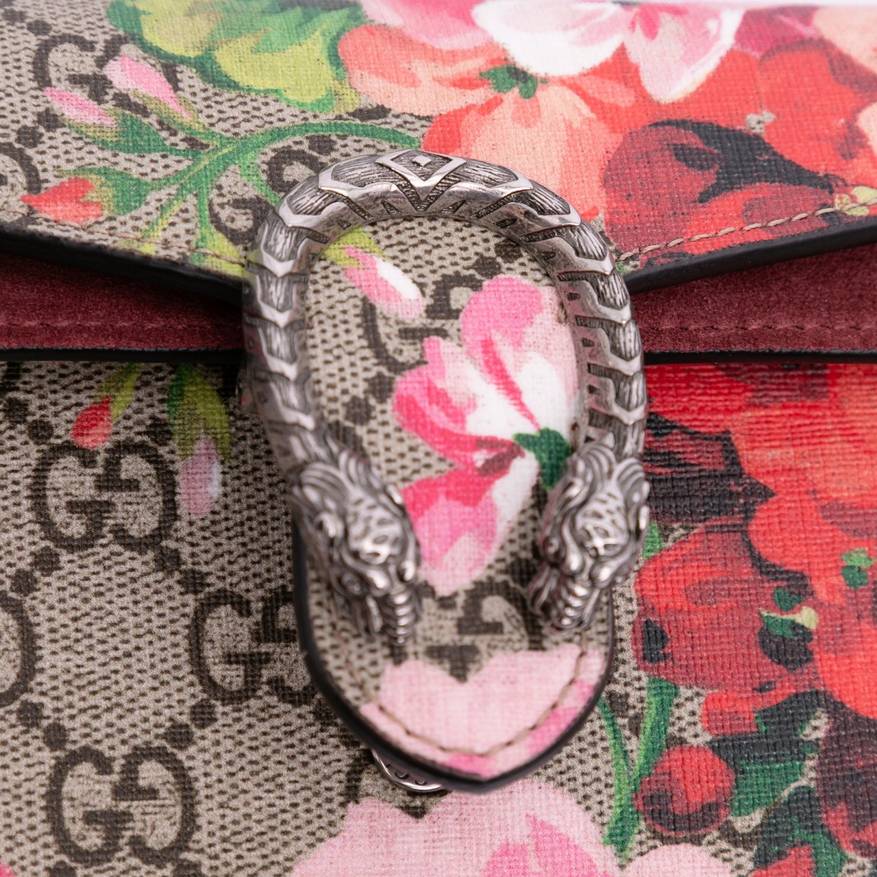Gucci Mini GG Supreme Blooms Dionysus Crossbody Bruin