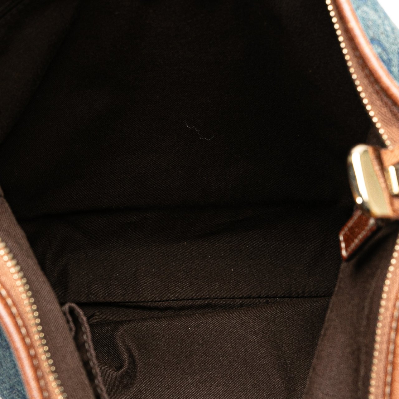 Gucci GG Denim Abbey D Ring Crossbody Blauw