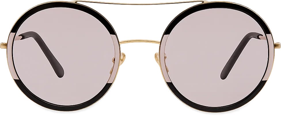 Gucci Gucci Women's GG0061S 006 Sunglasses, black gold cream 56 / very good Zwart