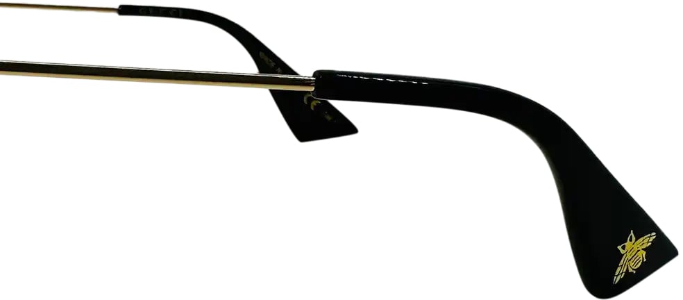 Gucci Gucci Women's GG0061S 006 Sunglasses, black gold cream 56 / very good Zwart