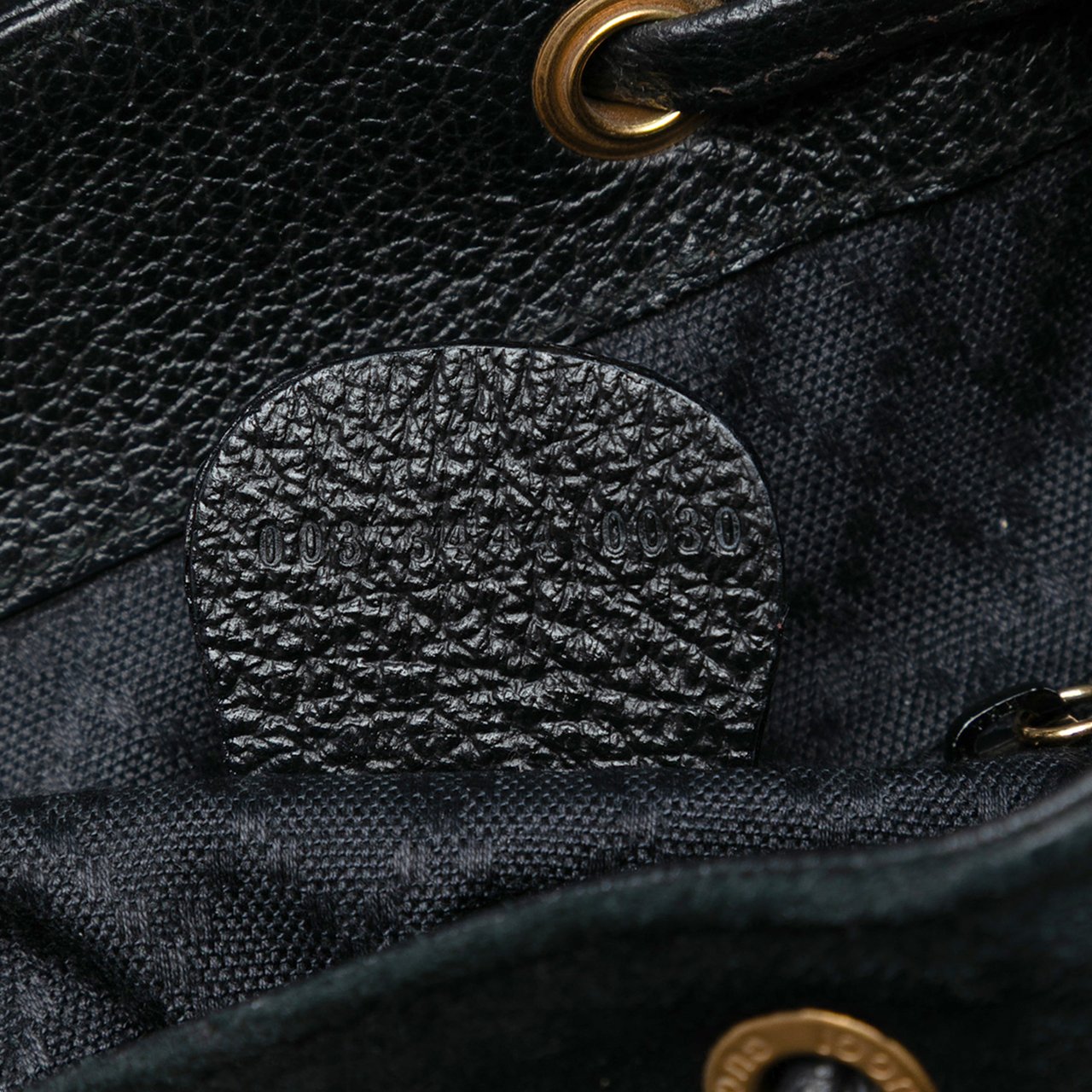 Gucci Suede Bamboo Backpack Zwart