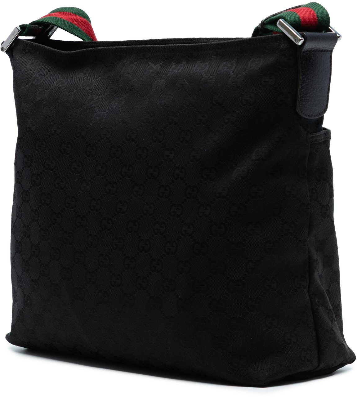 Gucci GG Canvas Web Crossbody Zwart