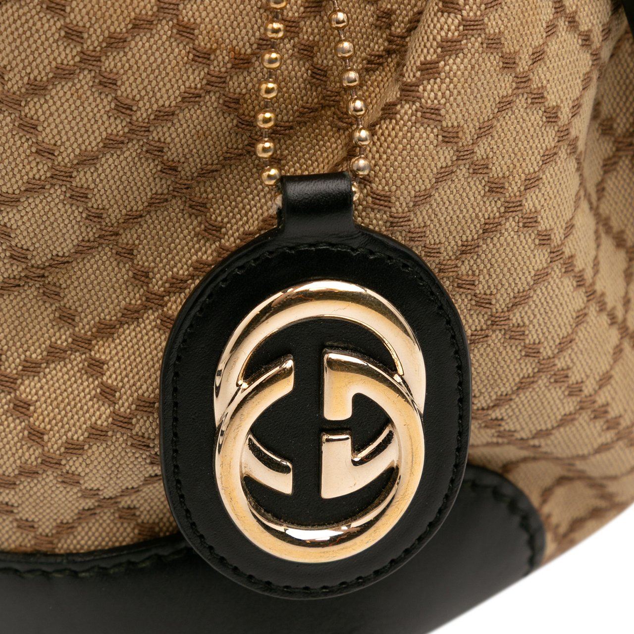 Gucci Diamante Canvas Sukey Satchel Bruin