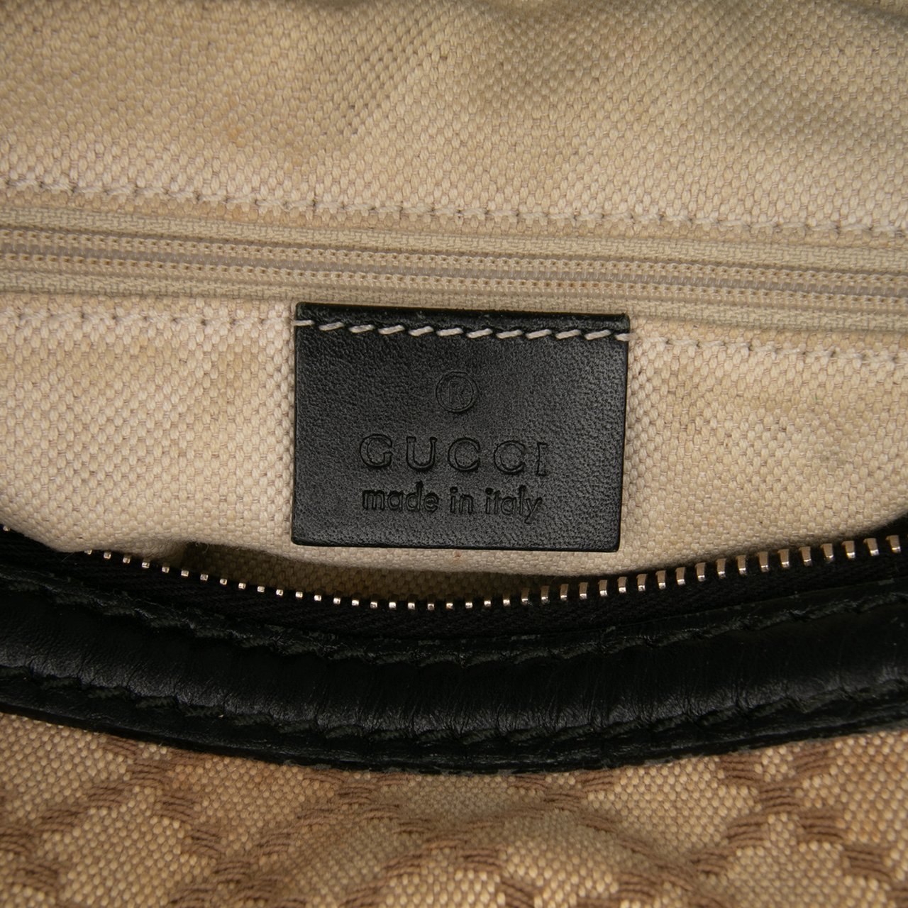 Gucci Diamante Canvas Sukey Satchel Bruin