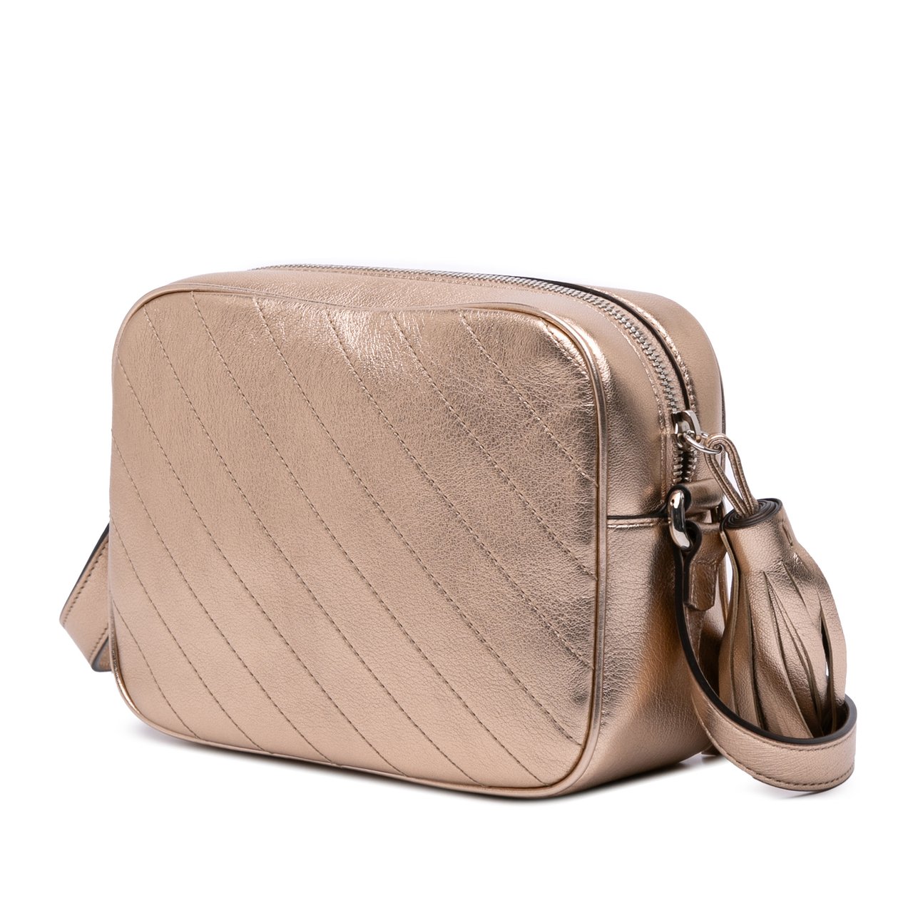Gucci Small Metallic Calfskin Blondie Crossbody Goud