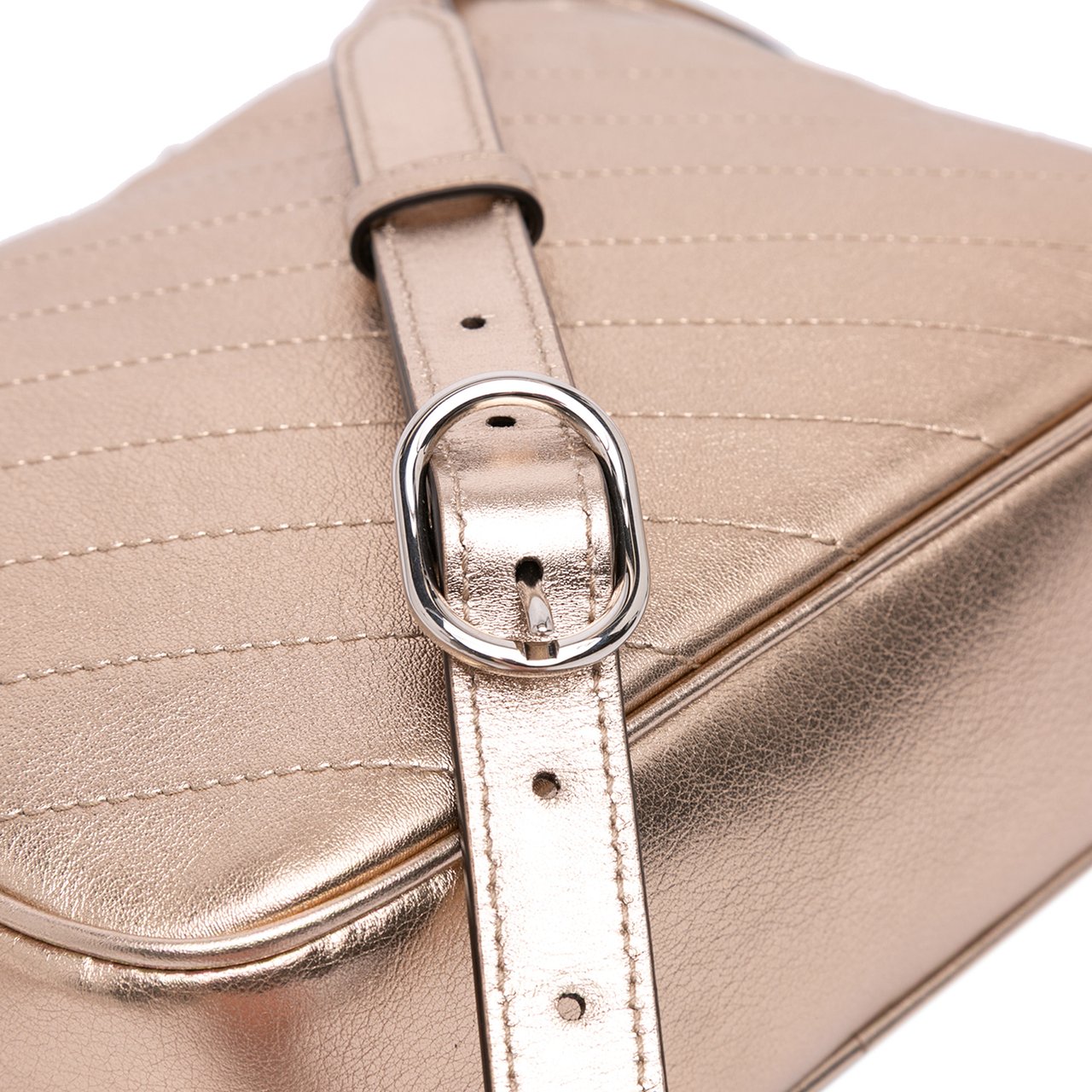 Gucci Small Metallic Calfskin Blondie Crossbody Goud