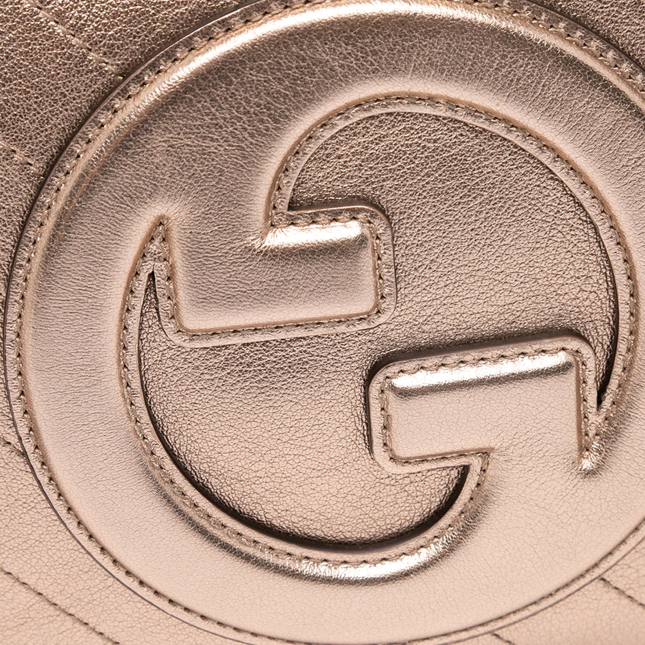Gucci Small Metallic Calfskin Blondie Crossbody Goud