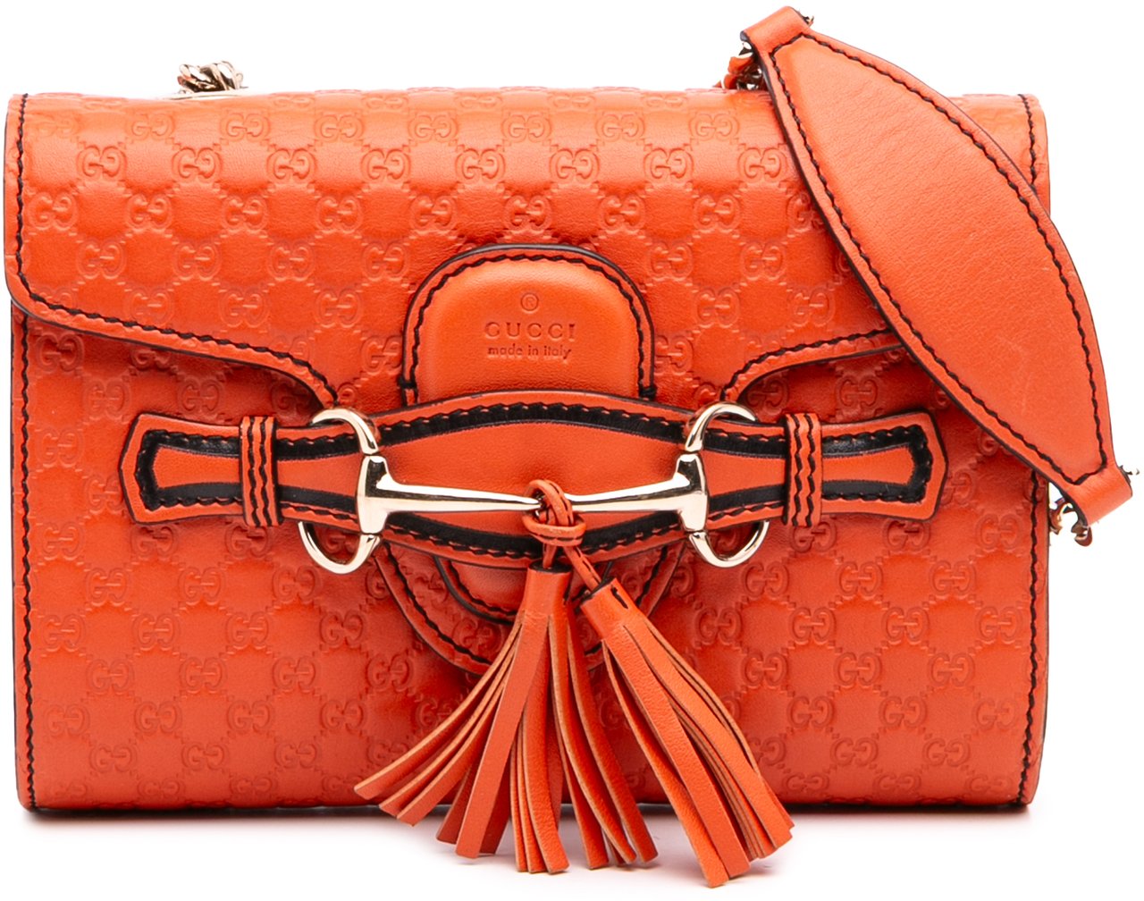 Gucci Mini Microguccissima Emily Crossbody Oranje