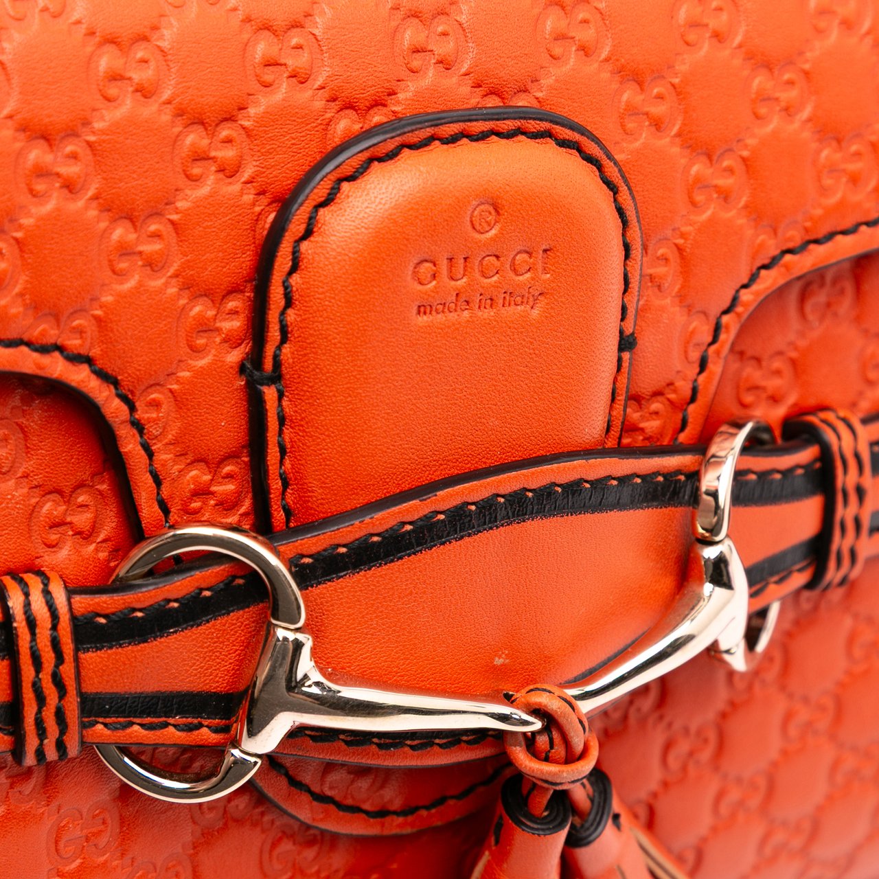 Gucci Mini Microguccissima Emily Crossbody Oranje
