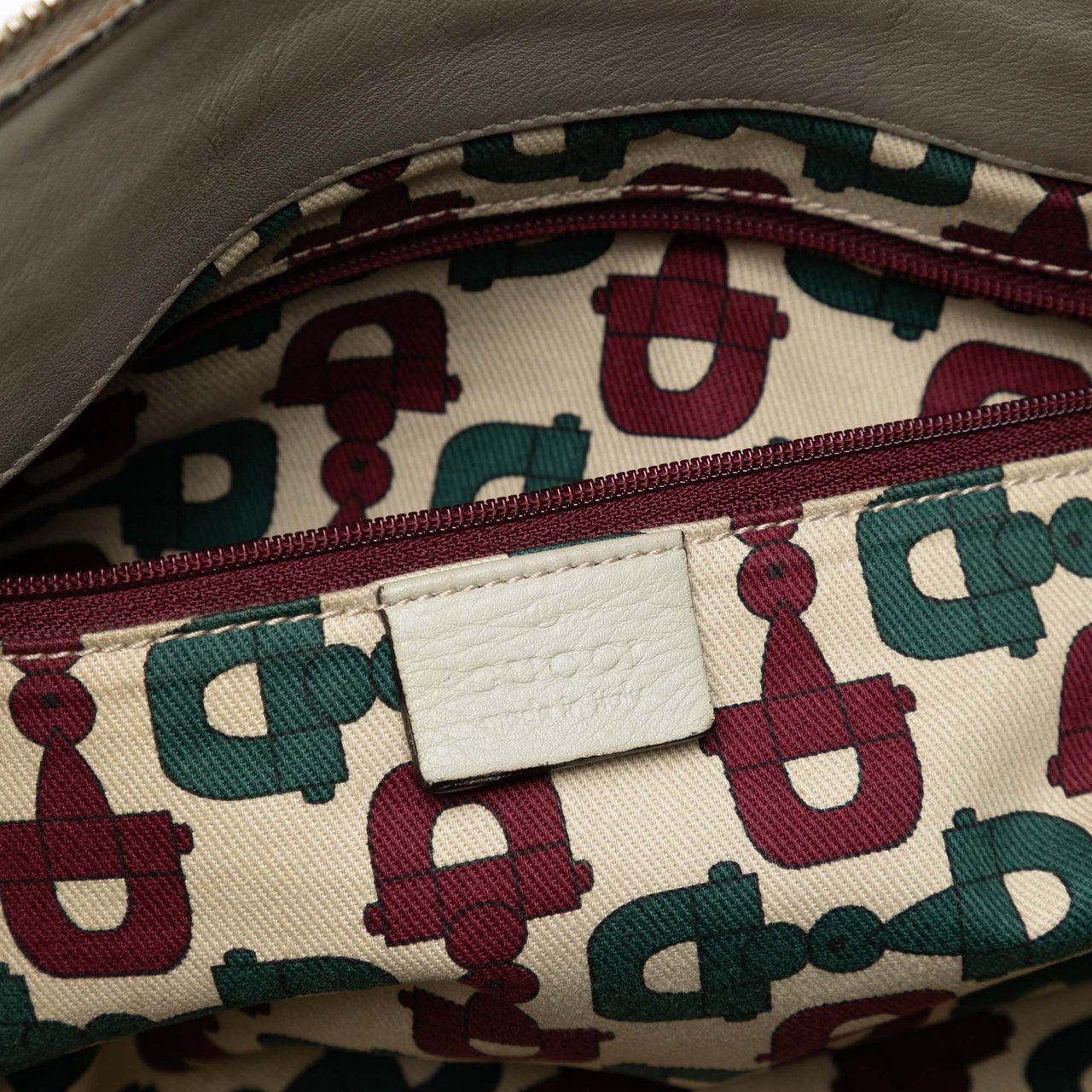 Gucci Guccissima Abbey D Ring Tote Wit