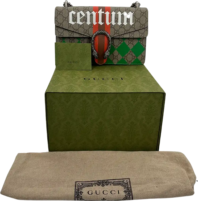 Gucci Gucci Dionysus shoulder bag medium GG Supreme Centum full set / mint condition Beige