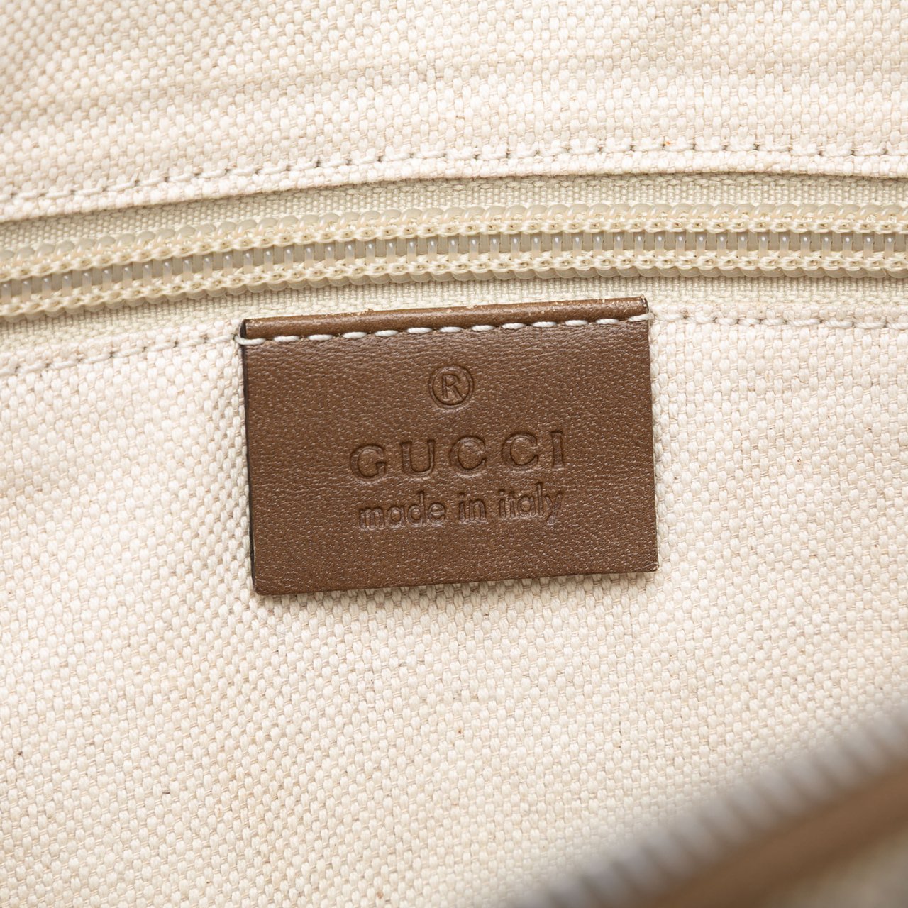 Gucci Diamante Coated Canvas Zip Crossbody Bruin
