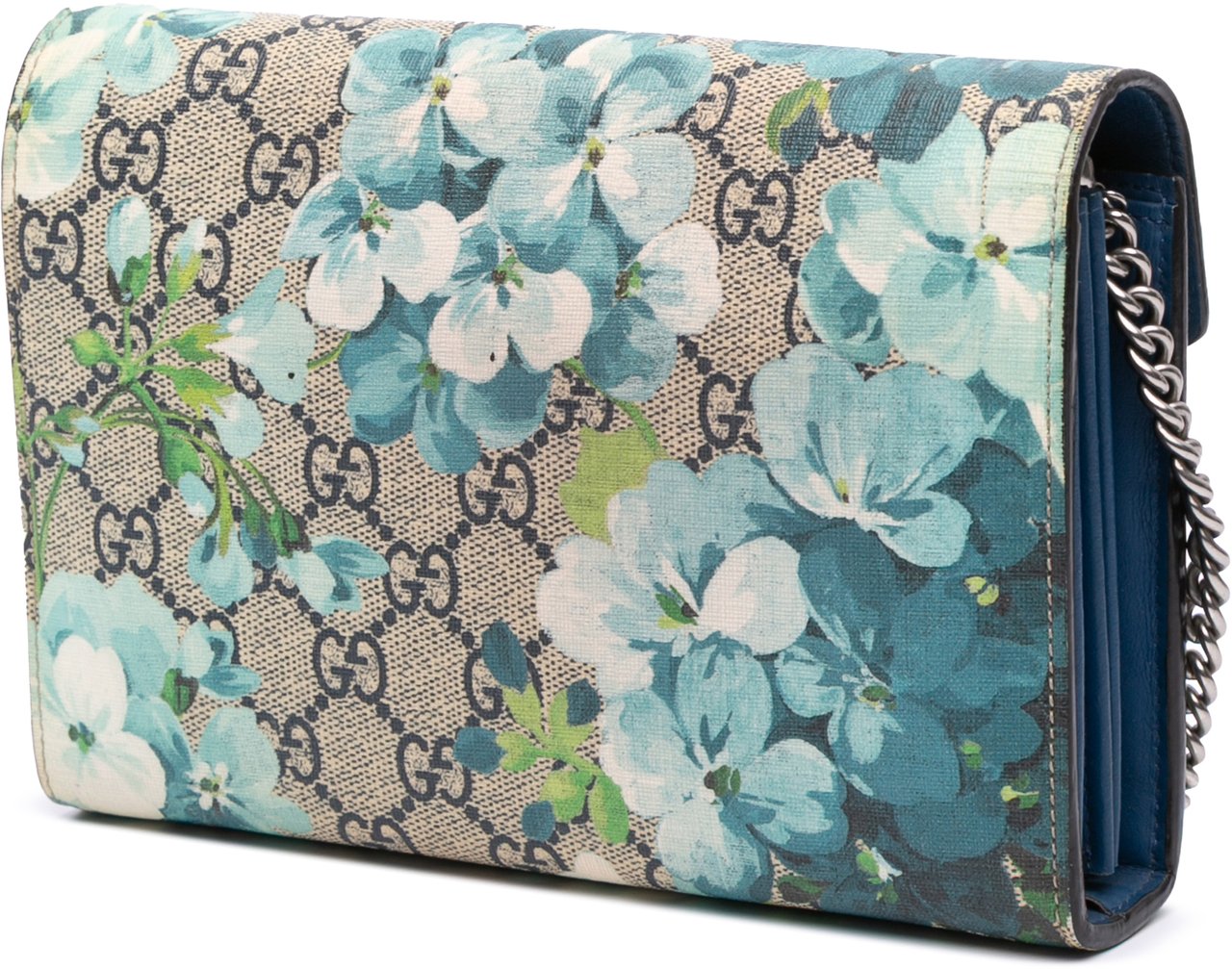 Gucci GG Supreme Dionysus Blooms Chain Wallet Bruin