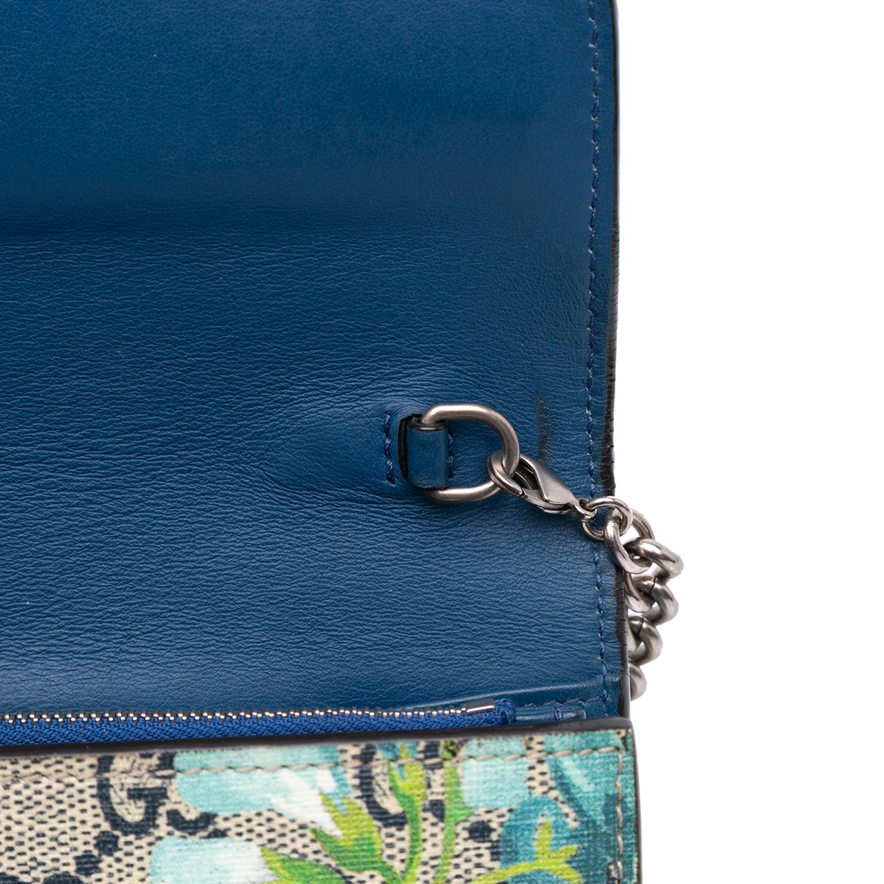 Gucci GG Supreme Dionysus Blooms Chain Wallet Bruin