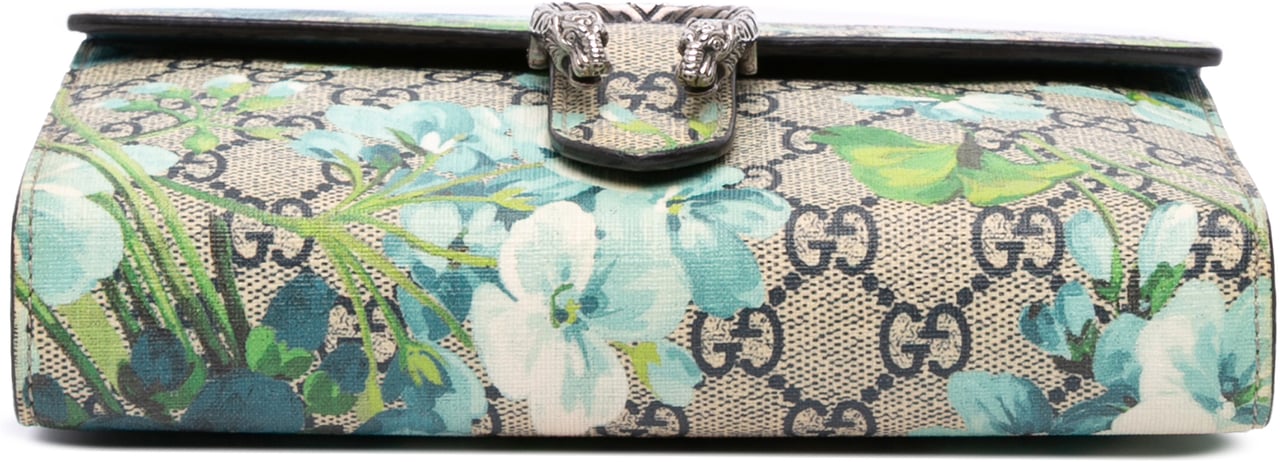 Gucci GG Supreme Dionysus Blooms Chain Wallet Bruin