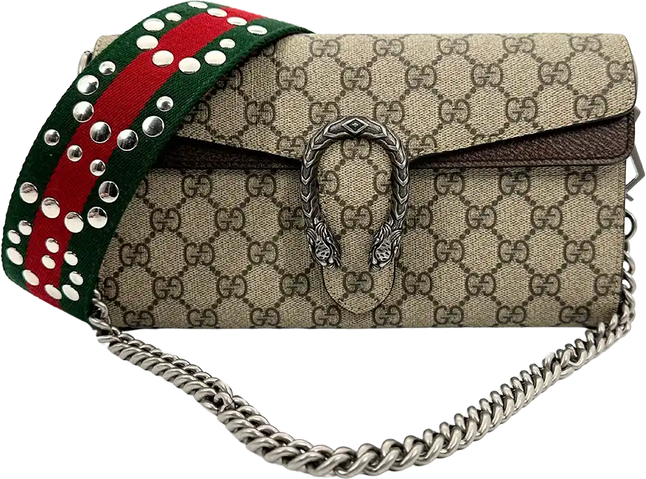 Gucci Gucci Dionysus small shoulder bag with wide shoulder strap / as good as new Beige