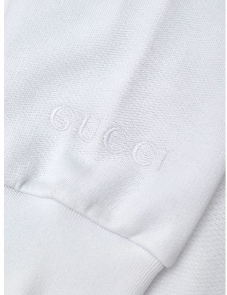 Gucci White Cotton Sweatshirt Wit