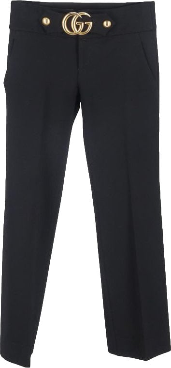 Gucci Black Viscose Dress Pants Zwart
