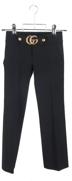Gucci Black Viscose Dress Pants Zwart