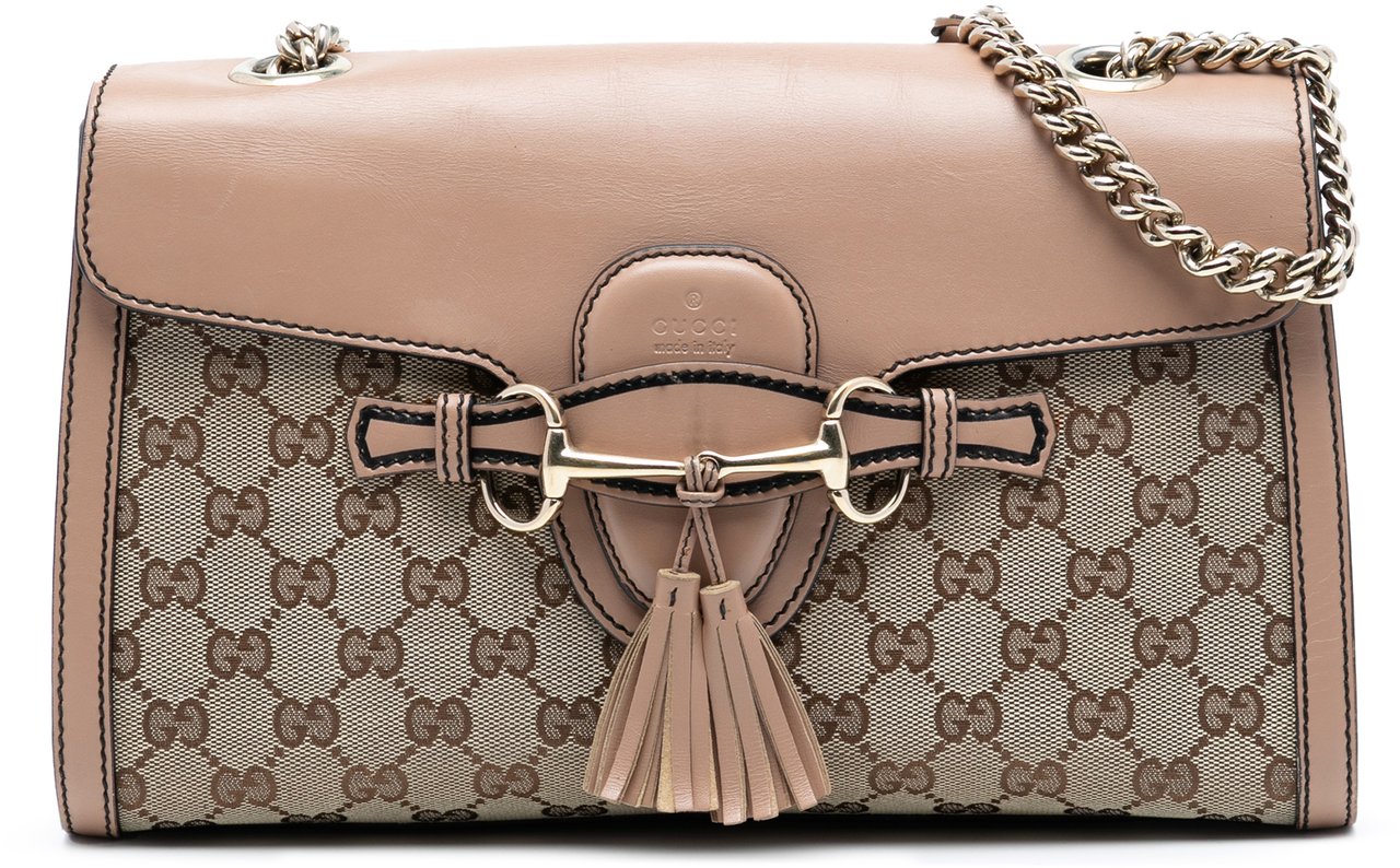 Gucci Medium GG Canvas Emily Shoulder Bag Bruin